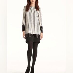 Armani Exchange Black & White Shift dress with sequins - EUC